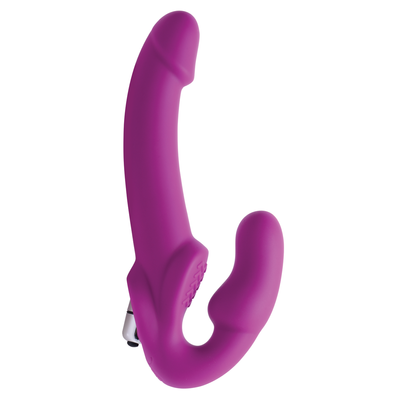 Image of XR Brands Evoke Vibrating Strapless Silicone Strap On Dildo