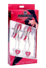 XR Brands Charmed Heart Padlock - Nipple Clamps