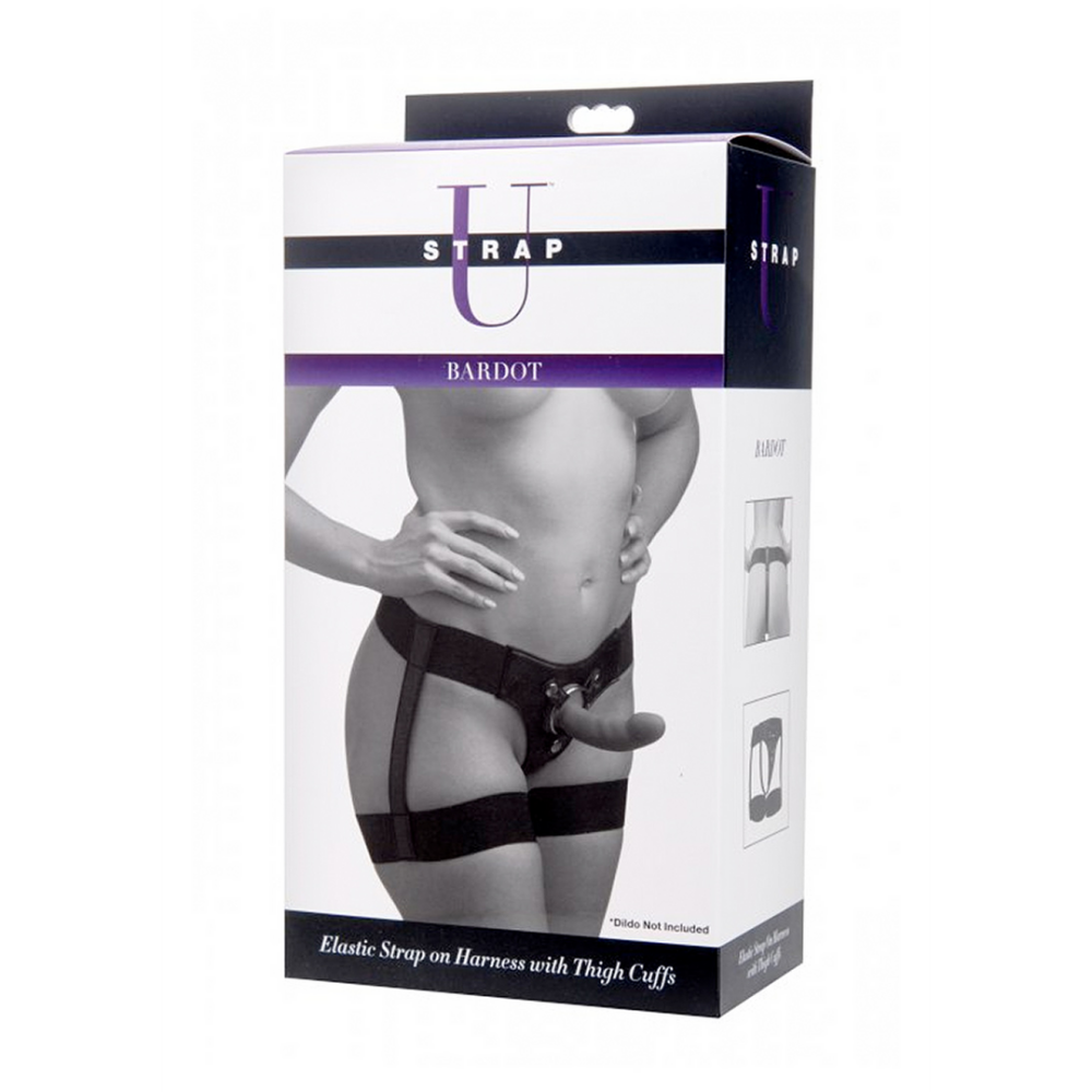 XR Brands Bardot - Elastic Strap-On Harness with Thigh Straps