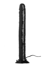 XR Brands Vibrating Tower of Power Dildo Strap-On - Black