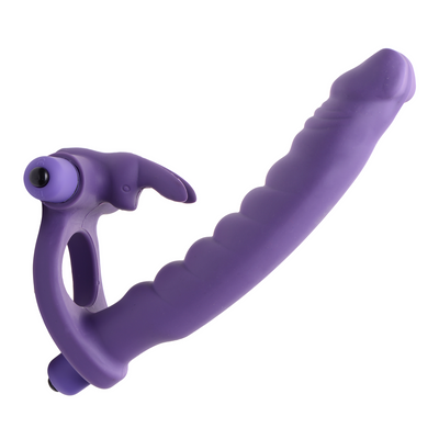 Image of XR Brands Double Delight - Vibrating Rabbit C-Ring