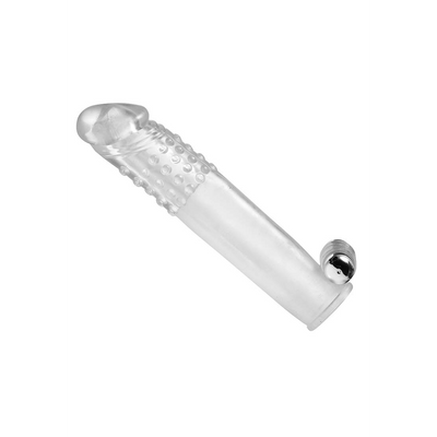 Image of XR Brands Clear Sensations - Vibrating Penis Sleeve with Bullet