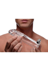 XR Brands Clear Sensations - Vibrating Penis Sleeve with Bullet