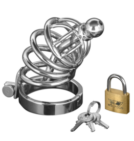XR Brands Asylum - Chastity Cage met 4 Ringen - S/M