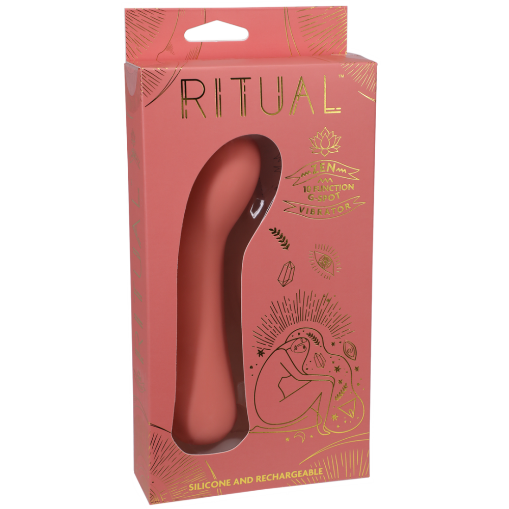 Doc Johnson Zen - Rechargeable Silicone G-Spot Vibe - Coral
