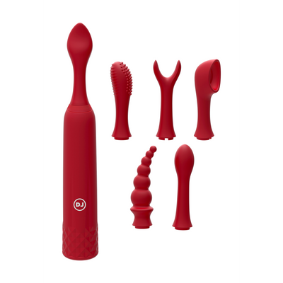 Image of Doc Johnson iQuiver - Small Vibrator with 6 Interchangeable Attachments