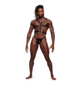 Male Power Sagittarius - Imitation Leather Harness - One Size - Black