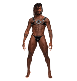 Male Power Libra - Imitation Leather Harness - One Size - Black