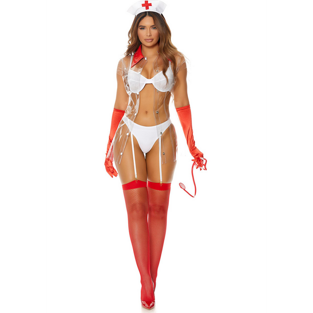 Fiore Hosiery Nurse Me - Sexy Nurse Costume - L/XL