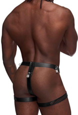 Male Power Scorpio - Imitation Leather Chastity Thong - One Size - Black