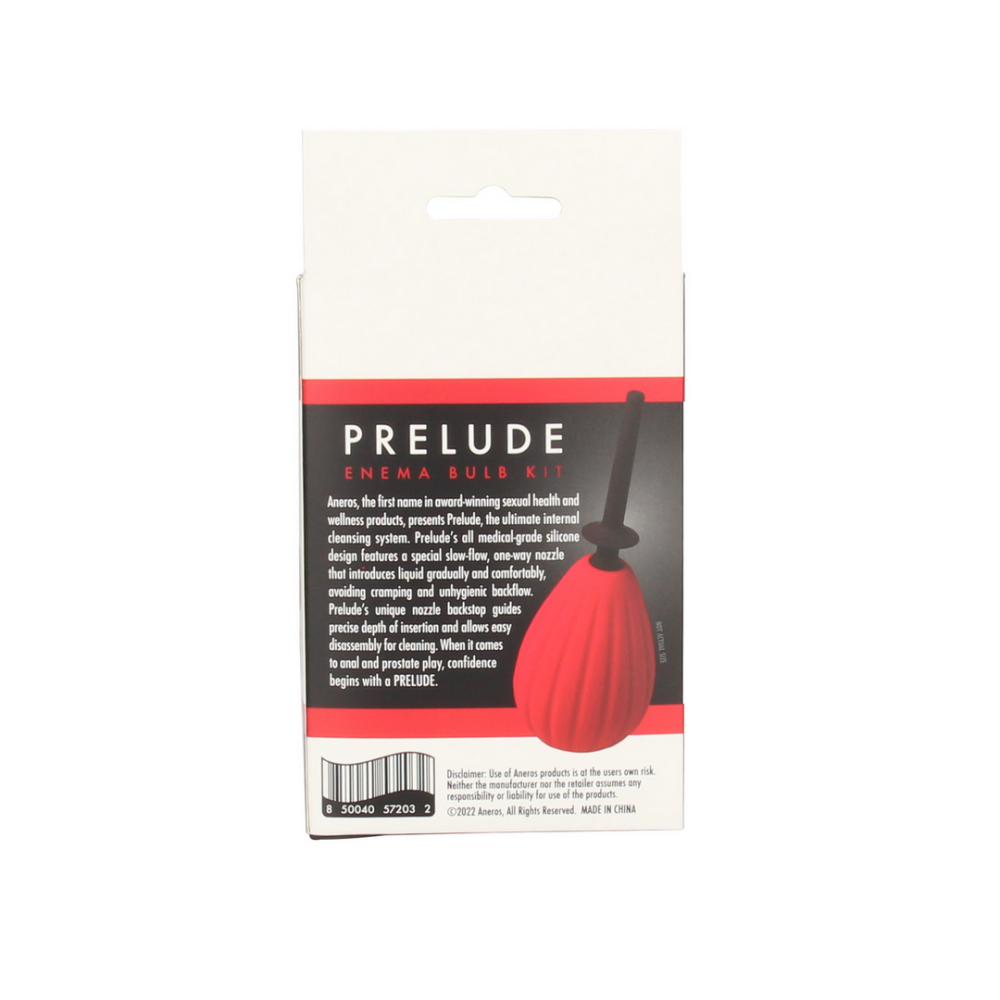 Aneros Prelude Enema Bulb Kit - Red