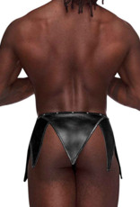 Male Power Eros - Gladiator Kilt Design with an Attached Thong - S/M - Black