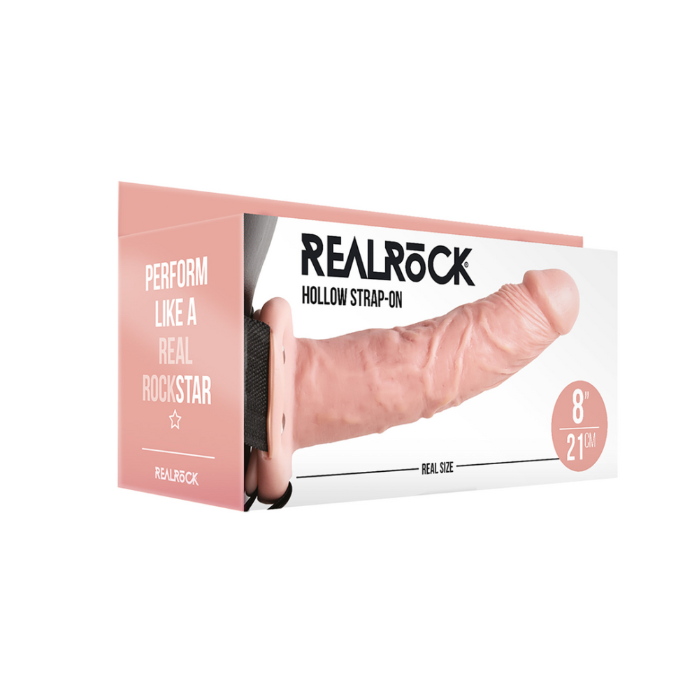 RealRock by Shots Hollow Strap-On without Balls - 8 / 20,5 cm