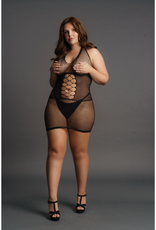 Le Désir by Shots Peek-A-Boo Fishnet Dress - Plus Size