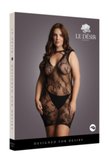 Le Désir by Shots High Neck Lace Mini Dress - Plus Size