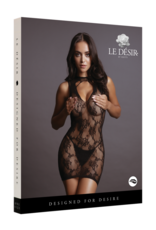 Le Désir by Shots High Neck Lace Mini Dress - One Size