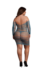 Le Désir by Shots Long-Sleeved Net Mini Dress - Queen Size