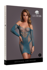 Le Désir by Shots Long-Sleeved Net Mini Dress - One Size