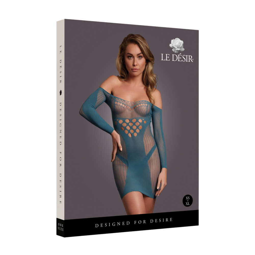 Le Désir by Shots Long-Sleeved Net Mini Dress - One Size