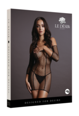 Le Désir by Shots Duo Net Sleeved Mini Dress - One Size