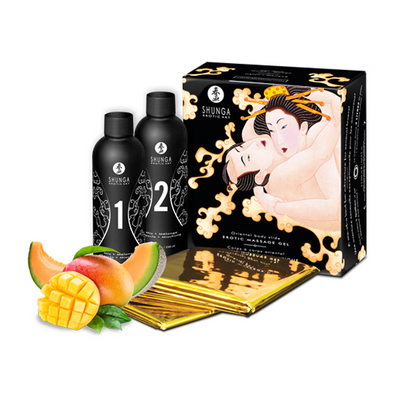 Image of Shunga Body to Body Massage - Melon Mango - 2 Pieces of 7.6 fl / 225 ml 