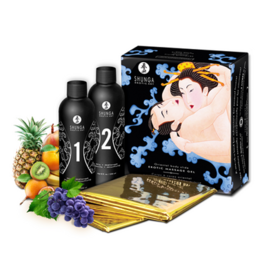 Shunga Body to Body Massage - Exotic Fruits - 2 Pieces of 7.6 fl / 225 ml