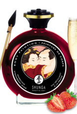 Shunga Edible Body Paint - Strawberry Sparkling Wine - 3.5 fl oz / 100 ml