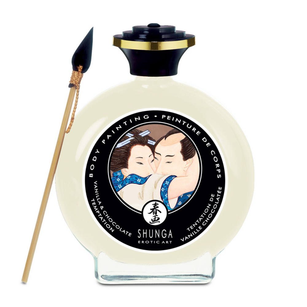 Shunga Edible Body Paint - Vanilla and Chocolate Temptations - 3.5 fl oz / 100 ml