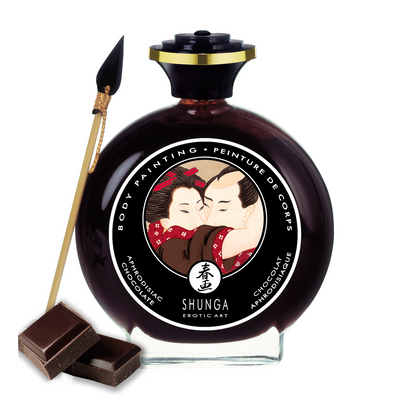 Image of Shunga Edible Body Paint - Aphrodisiac Chocolate - 3.5 fl oz / 100 ml