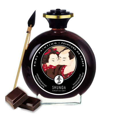 Shunga Eetbare Lichaamsverf - Aphrodiserende Chocolade - 3,5 fl oz / 100 ml