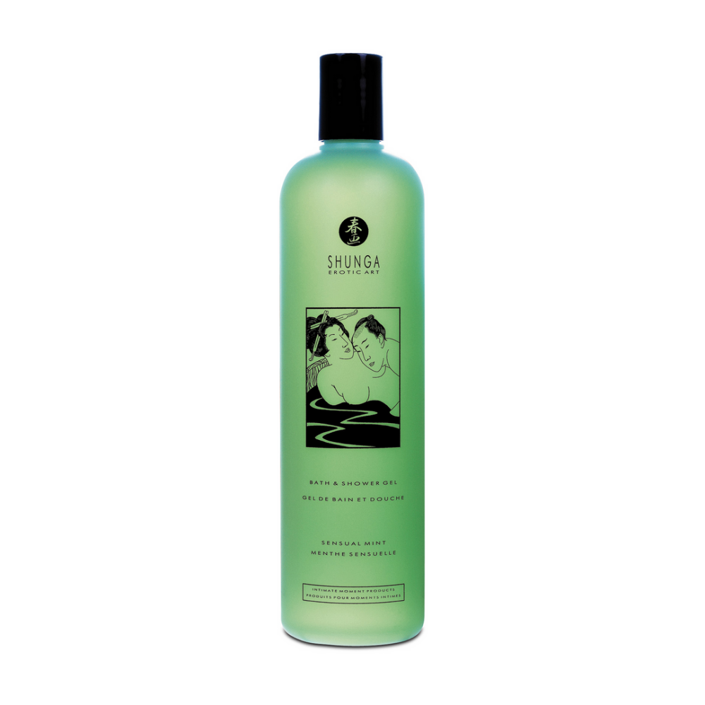 Shunga Bath and Shower Gel - Sensual Mint - 12.5 fl oz / 370 ml