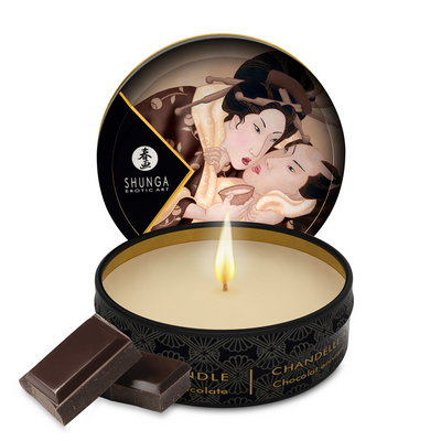 Image of Shunga Mini Massage Candle - Intoxicating Chocolate - 1 oz / 30 ml