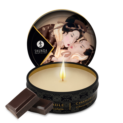 Shunga Mini Massage Candle - Intoxicating Chocolate - 1 oz / 30 ml