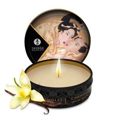 Image of Shunga Mini Massage Candle - Vanilla - 1 oz / 30 ml