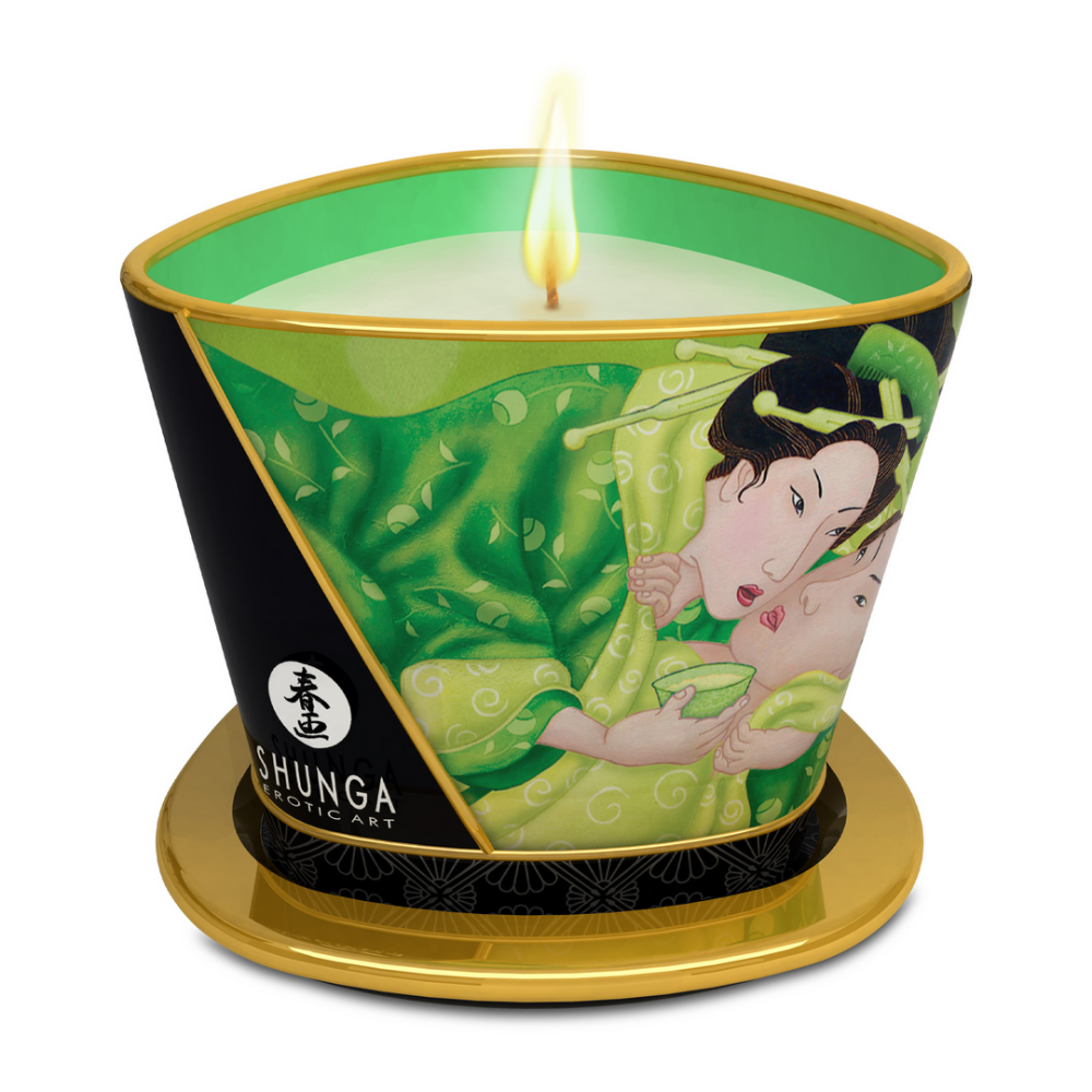 Shunga Massage Candle - Exotic Green Tea - 5.7 oz / 170 ml