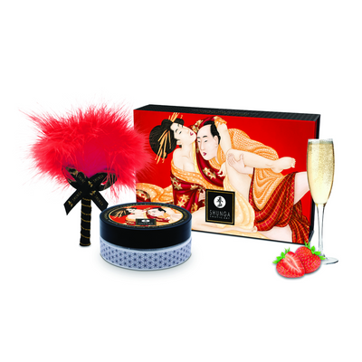 Image of Shunga Kissable Body Powder - Sparkling Strawberry Wine - 2.65 oz / 75 gr