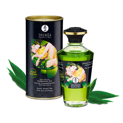 Image of Shunga Aphrodisia Oil - Exotic Green Tea - 3.5 fl oz / 100 ml