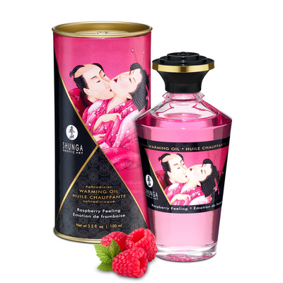 Image of Shunga Aphrodisia Oil - Raspberry Feeling - 3.5 fl oz / 100 ml 