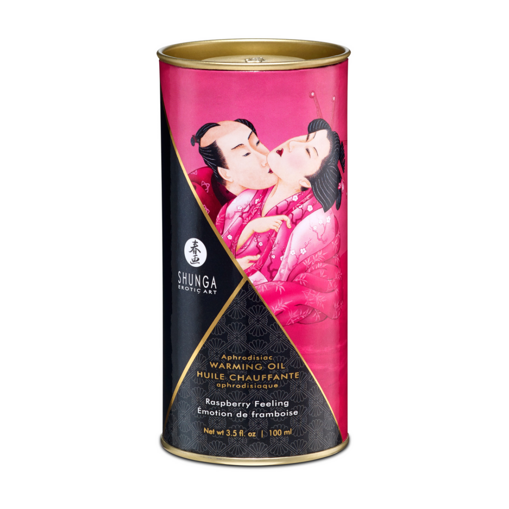Shunga Aphrodisia Oil - Raspberry Feeling - 3.5 fl oz / 100 ml