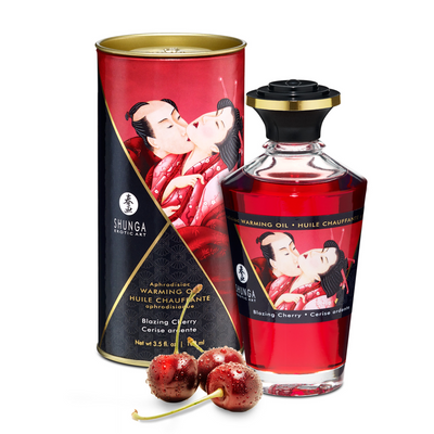 Image of Shunga Aphrodisia Oil - Blazing Cherry - 3.5 fl oz / 100 ml 