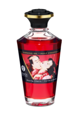 Shunga Aphrodisia Oil - Blazing Cherry - 3.5 fl oz / 100 ml