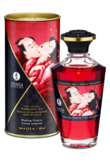 Shunga Aphrodisia Oil - Blazing Cherry - 3.5 fl oz / 100 ml