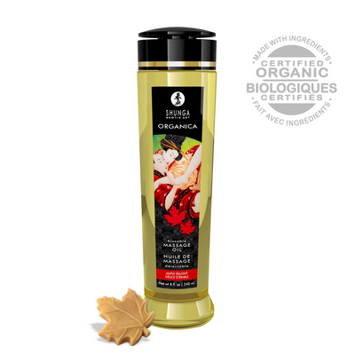 Image of Shunga Organica Massage Oil - Maple Delight - 8 fl oz / 240 ml