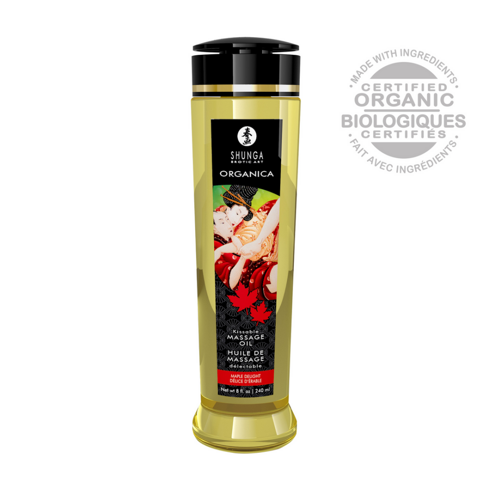 Shunga Organica Massage Oil - Maple Delight - 8 fl oz / 240 ml