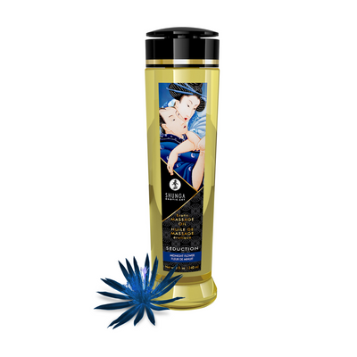 Image of Shunga Erotic Massage Oil - Midnight Flower - 8 fl oz / 240 ml