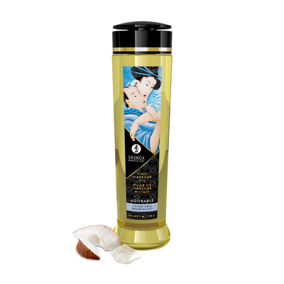 Image of Shunga Erotic Massage Oil - Coconut Thrills - 8 fl oz / 240 ml