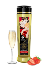 Shunga Erotic Massage Oil - Strawberry Sparkling Wine - 8 fl oz / 240 ml