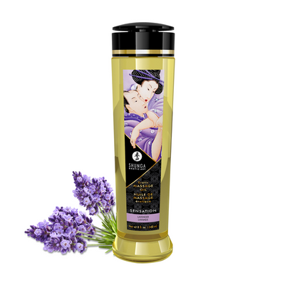 Image of Shunga Erotic Massage Oil - Lavender - 8 fl oz / 240 ml