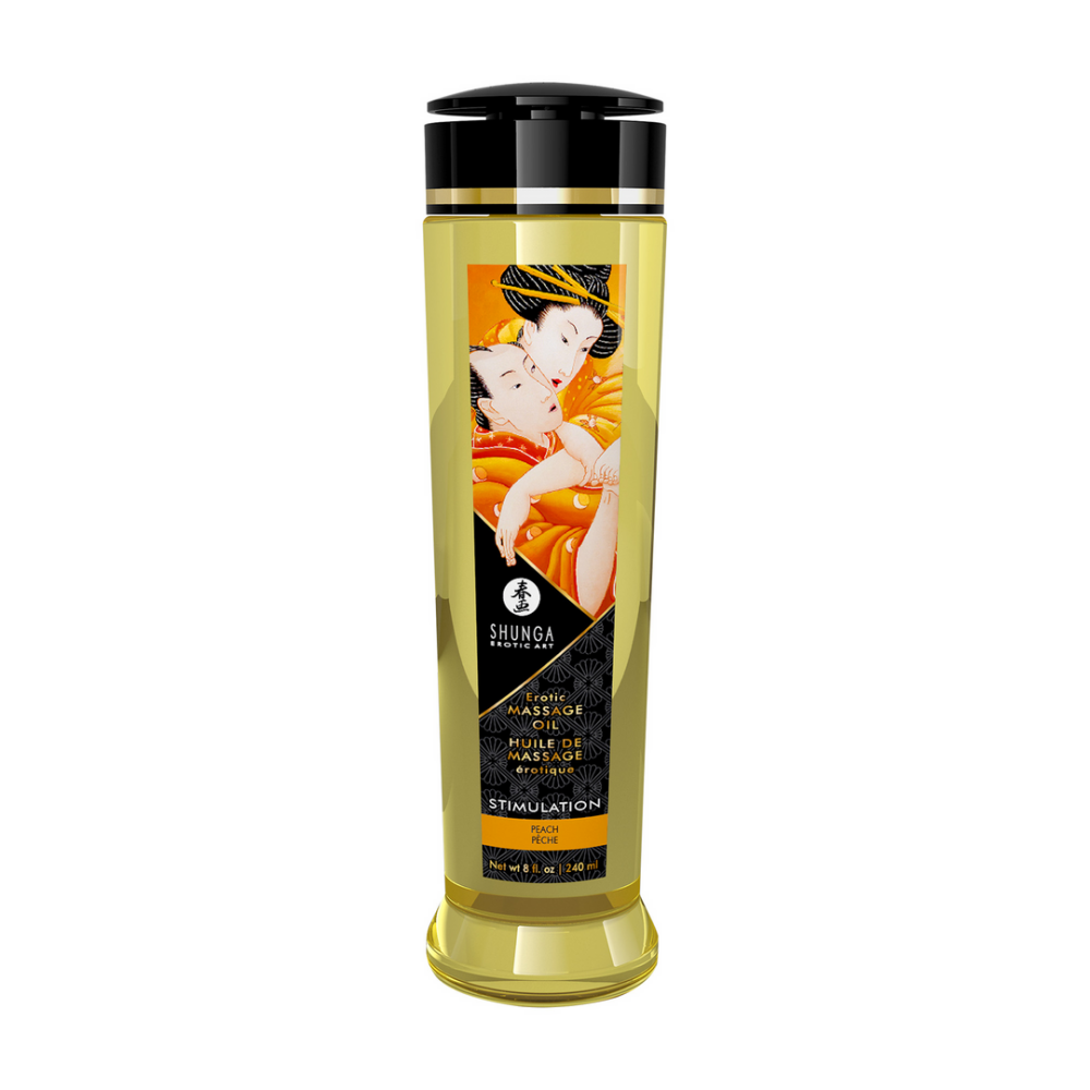 Shunga Erotic Massage Oil - Peach - 8 fl oz / 240 ml