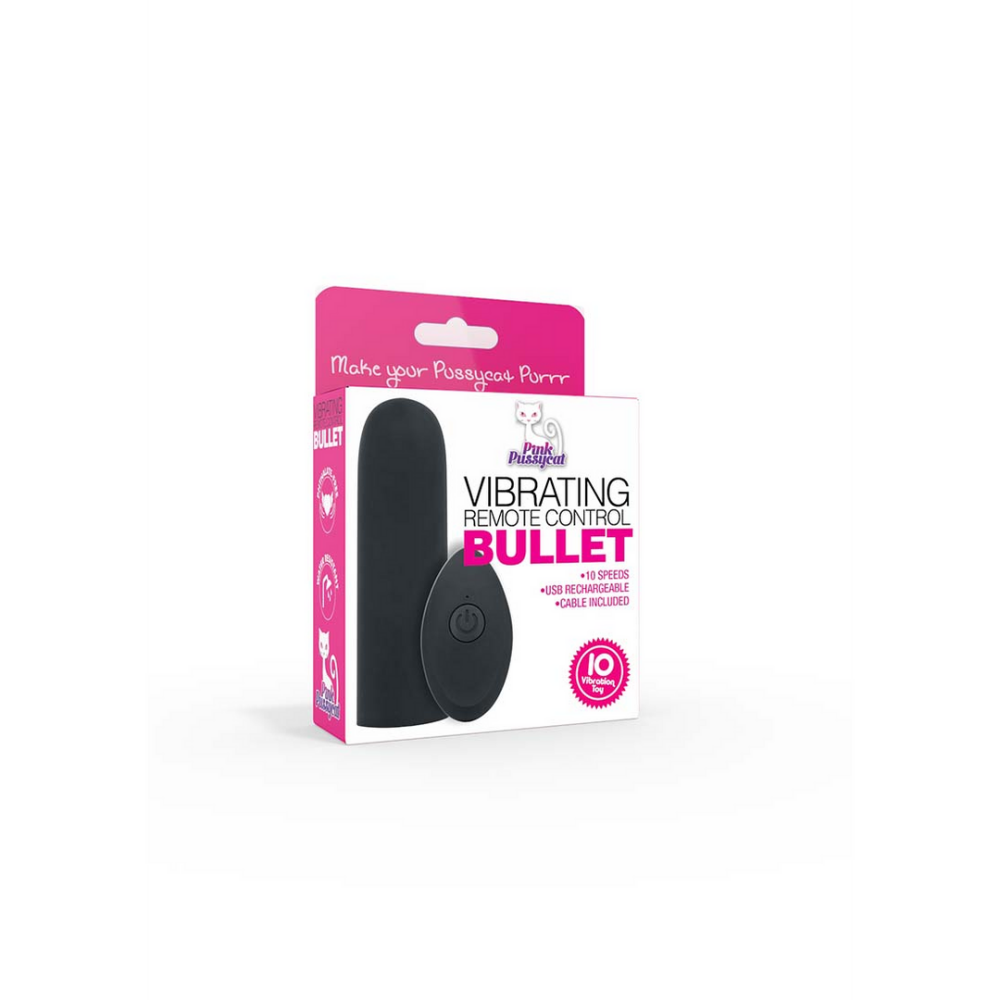Pink Pussycat Vibrating Bullet with Remote Control